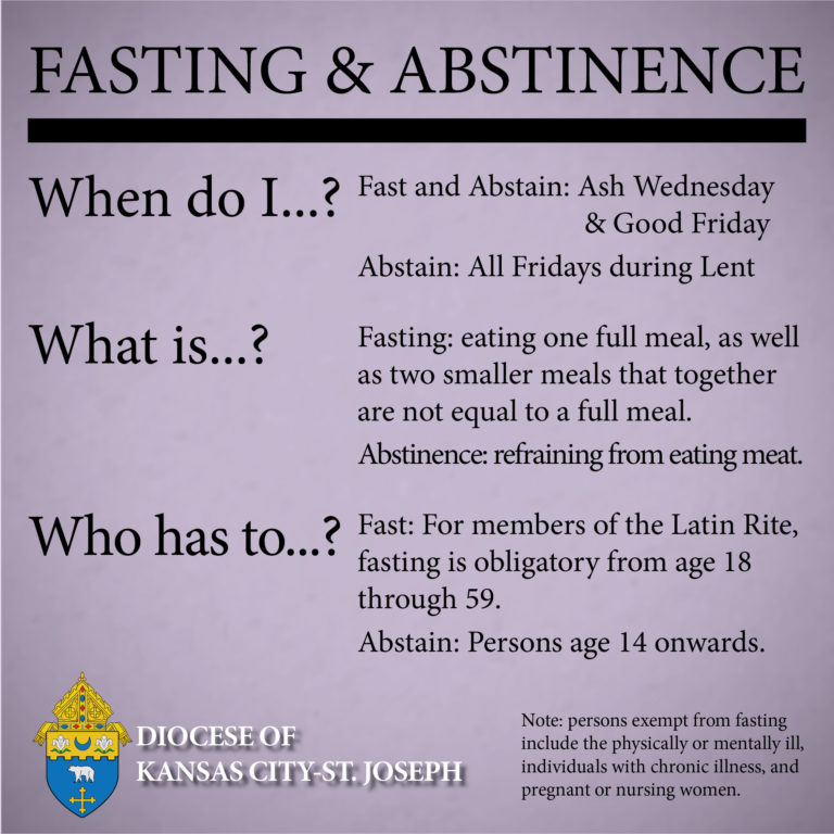 Lenten Fast & Abstinence Diocese of Kansas CitySt. Joseph